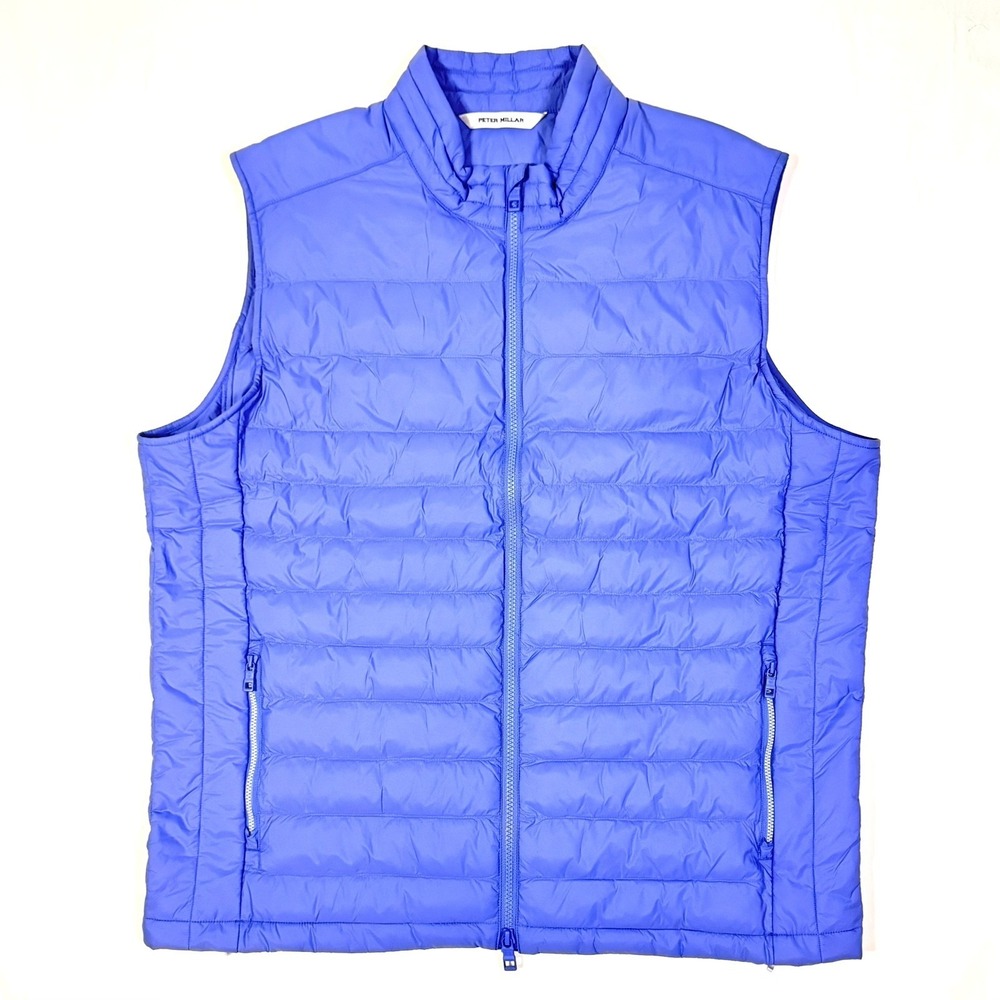 Peter Millar Crown Sport All Course Vest Bondi Blue XL Full Zip NWT